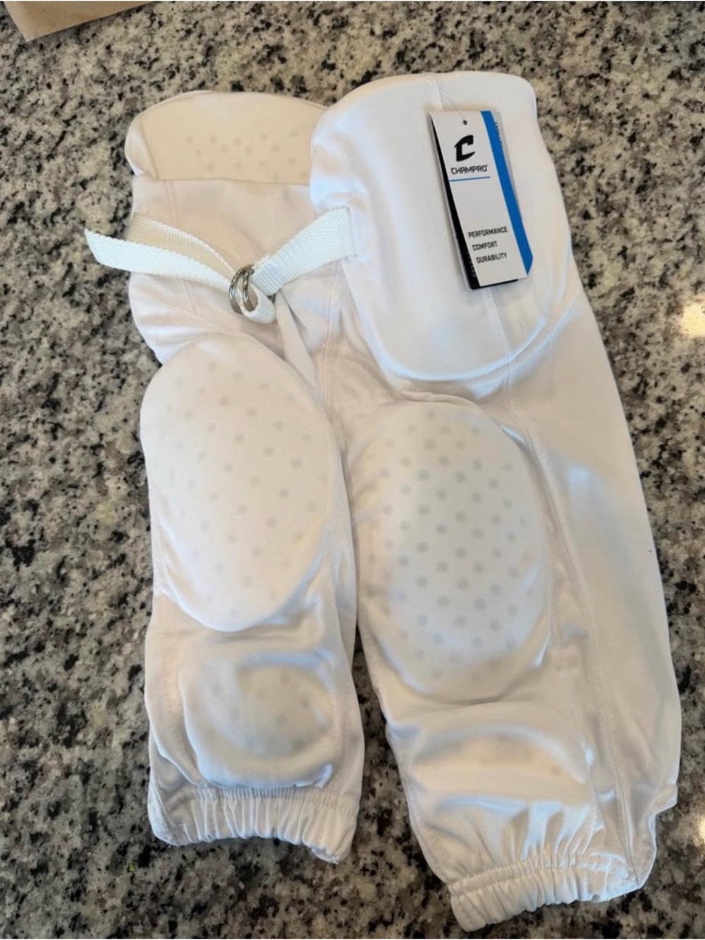 Kids White Padded Football Pants